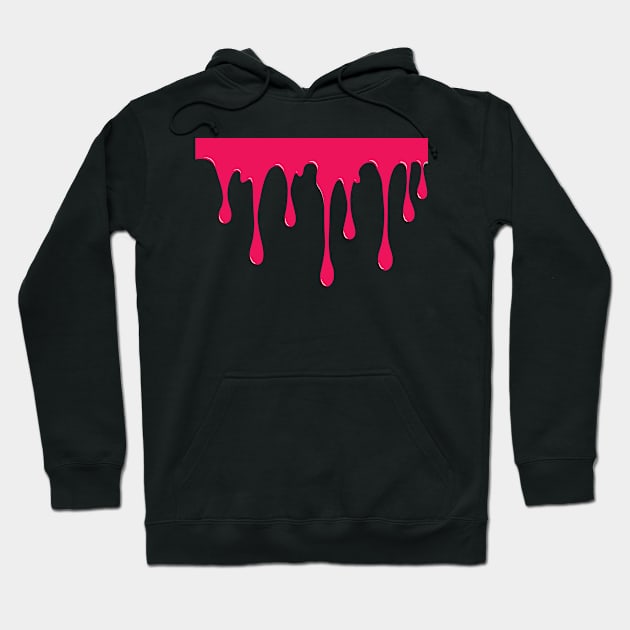 Hot Pink Paint Drip Hoodie by babydollchic